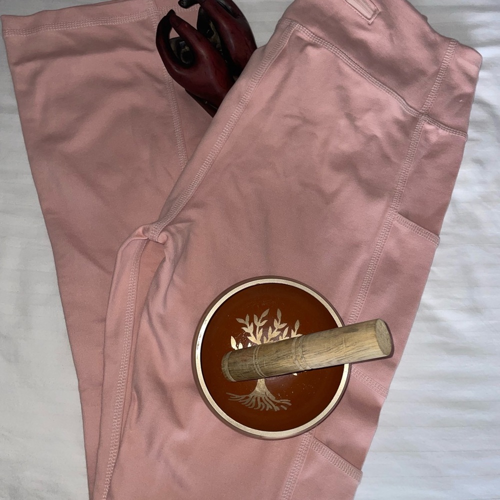 Jaanuu Blush Pink Athletic Leggings
